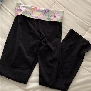 PINK Colorful Palm Yoga Pants